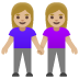 👭🏼 women holding hands: medium-light skin tone display on Google